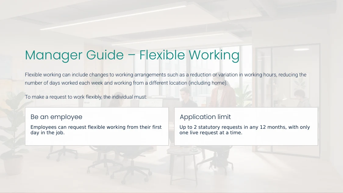 First-page preview of the Employee Passport manager’s guide to flexible working.